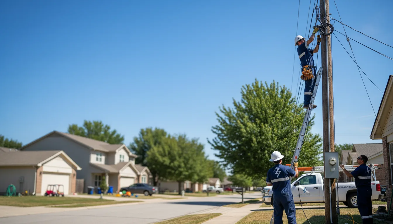 Residential electrician providing installation services in Olney, TX